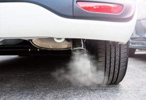 Exhaust on car